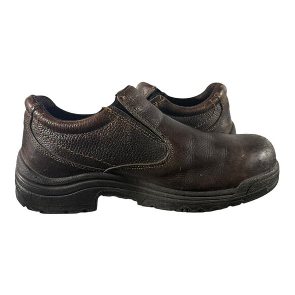 Timberland PRO Titan Mens EH Leather BRN Alloy Toe Slip-On Work Shoe 053534 11 M main image 8